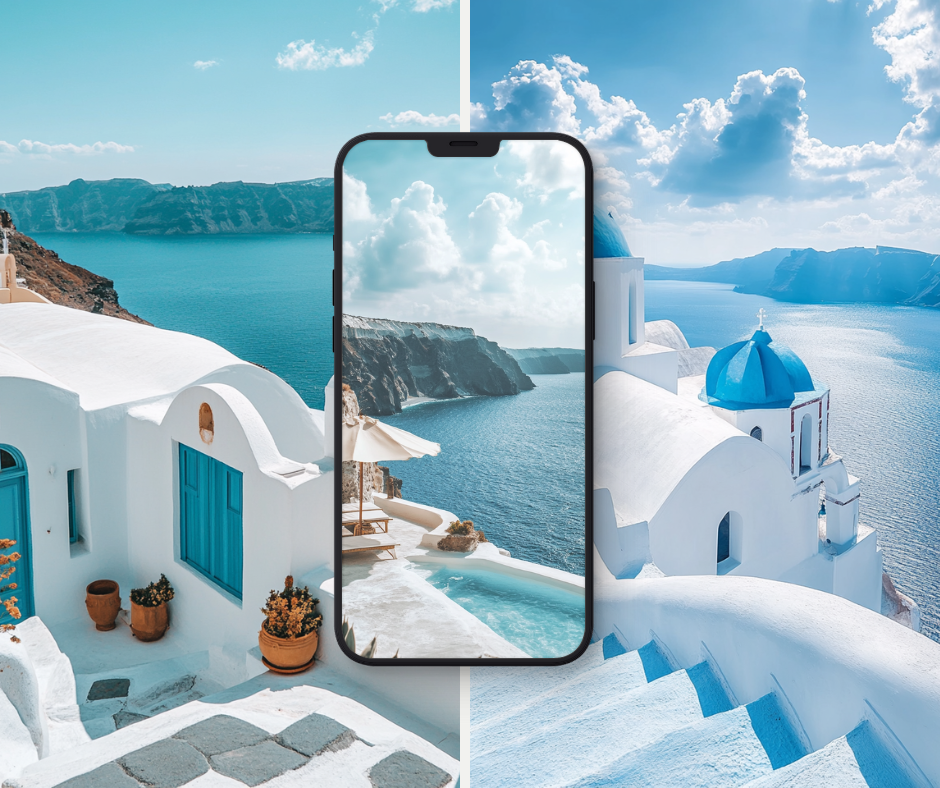 Santorini Aesthetic Stock Image Bundle