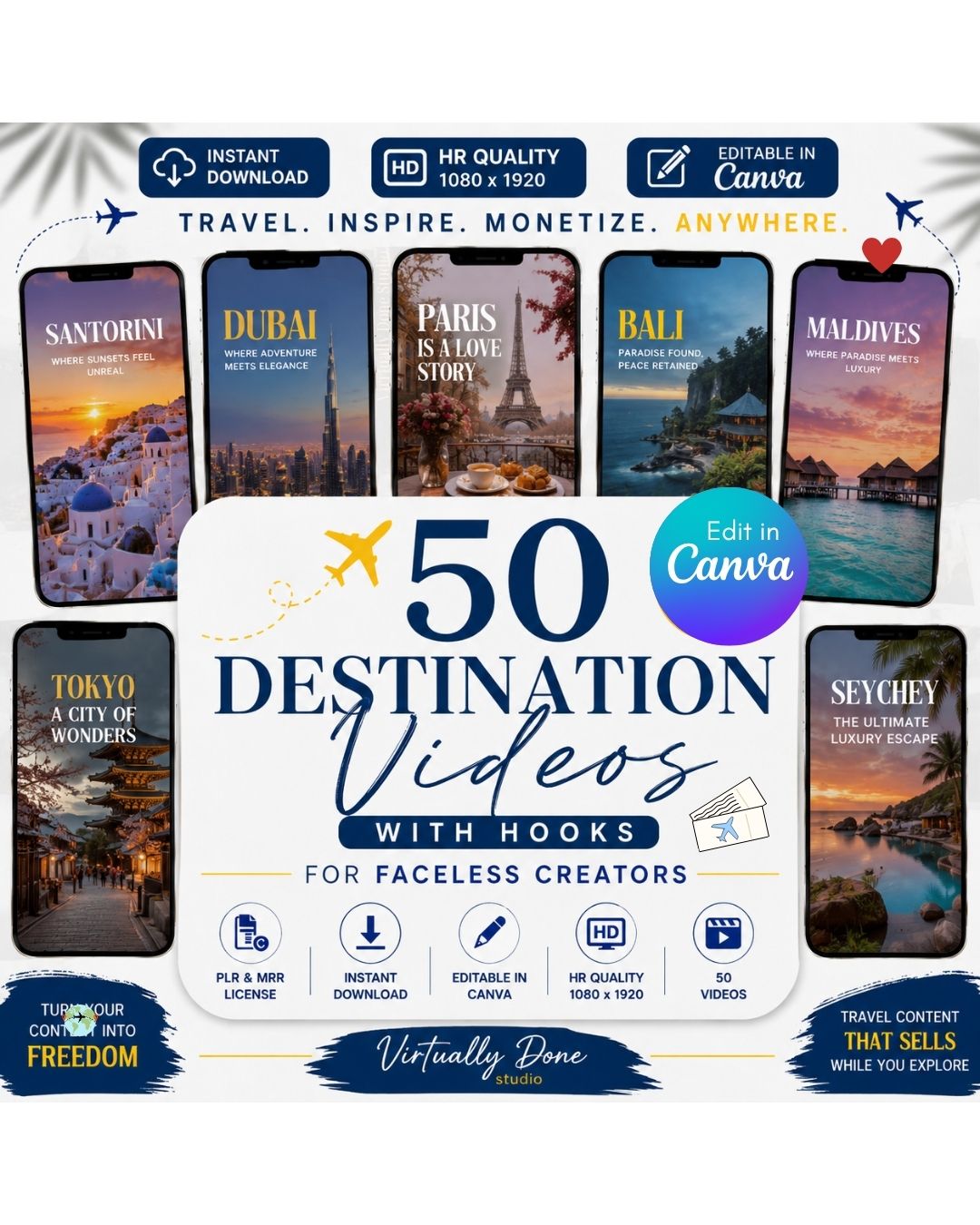Travel Destination with Country Hooks Video Bundle For Travelers –  Vi
