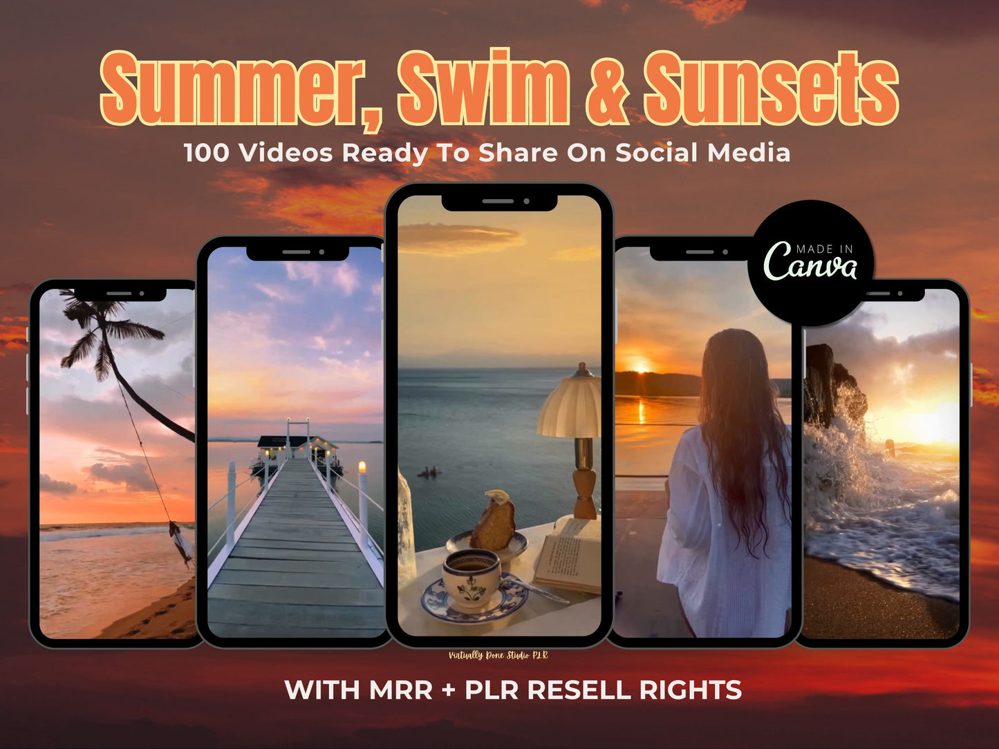 Summer, Swum and Sunset Faceless Video Reels Bundles