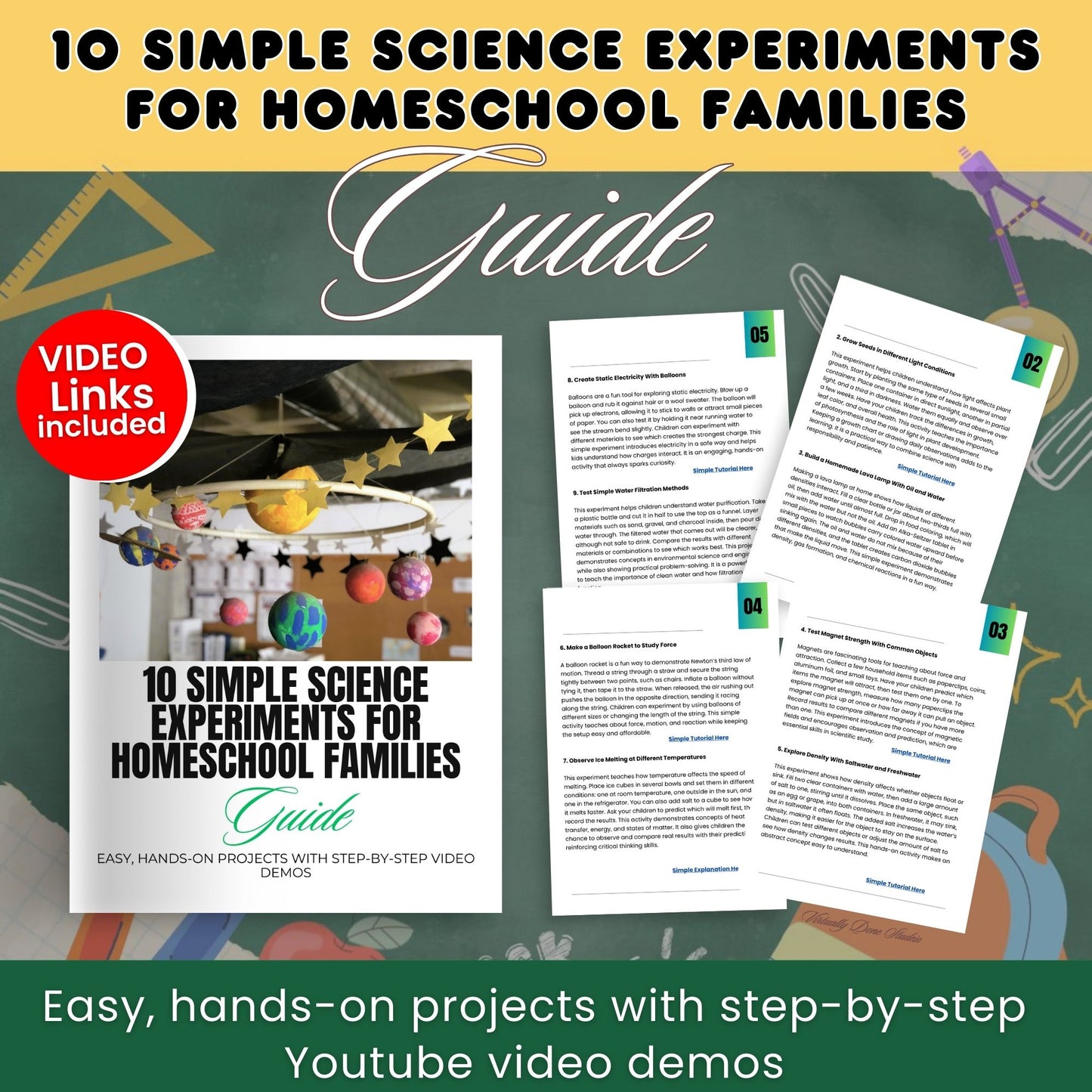 10 Simple Science Experiments For Homeschool Students Guide with MRR