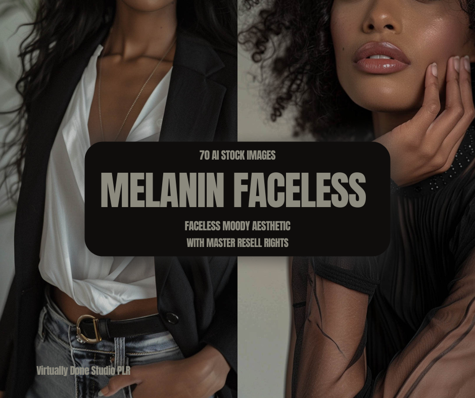 70 Melanin Faceless Stock Image Bundle