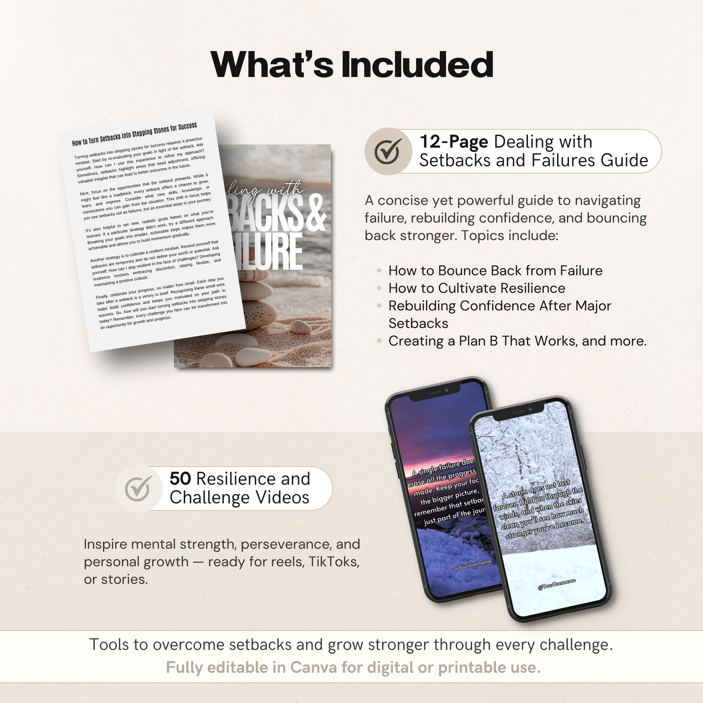 Setback to comeback Bundle: Guide and 50 done for you videos