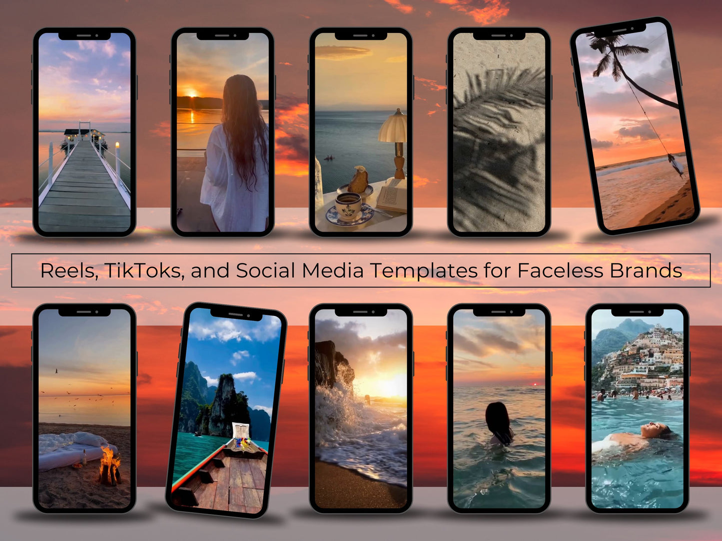 Summer, Swum and Sunset Faceless Video Reels Bundles