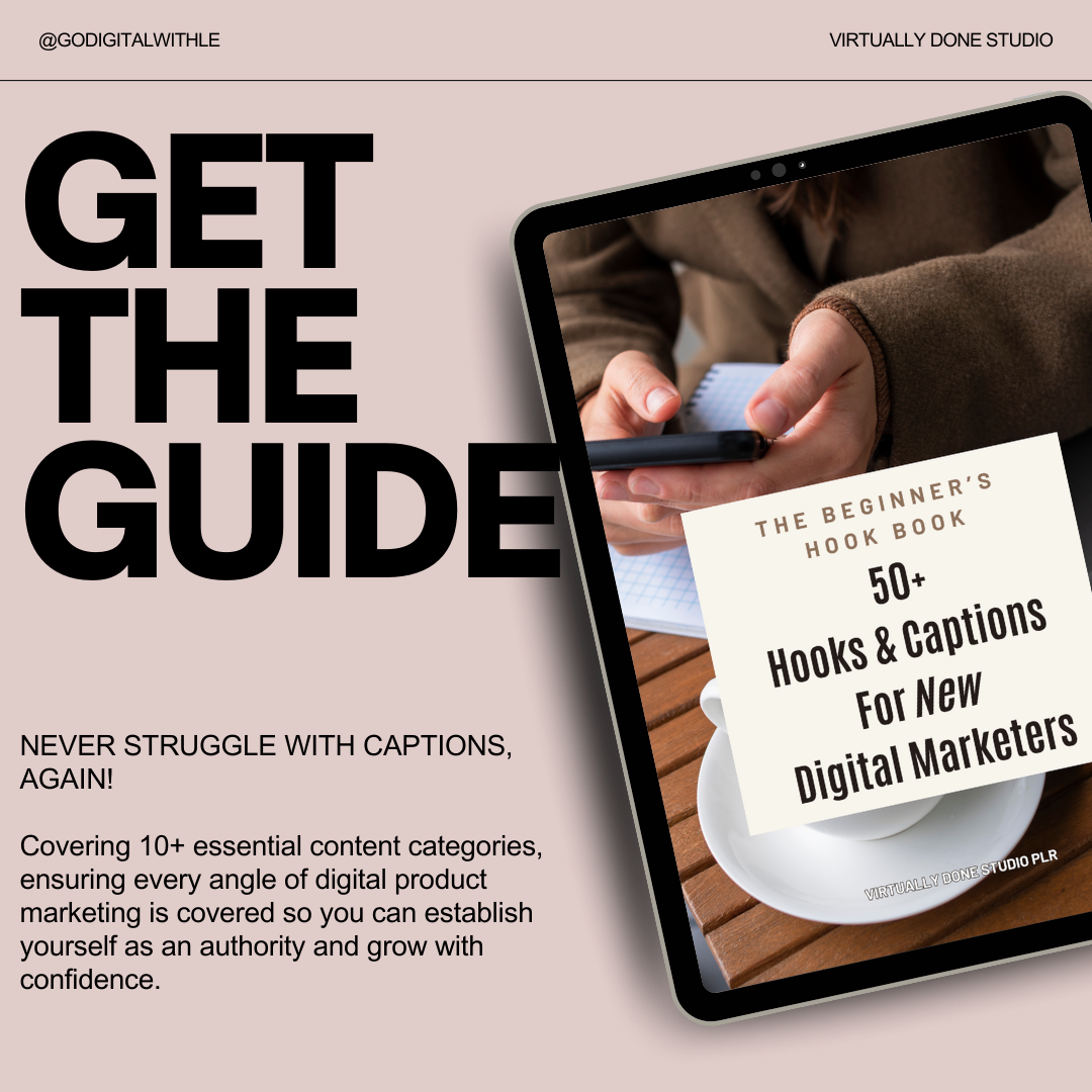 50 DFY Hooks and Captions For New Digital Marketers Guide