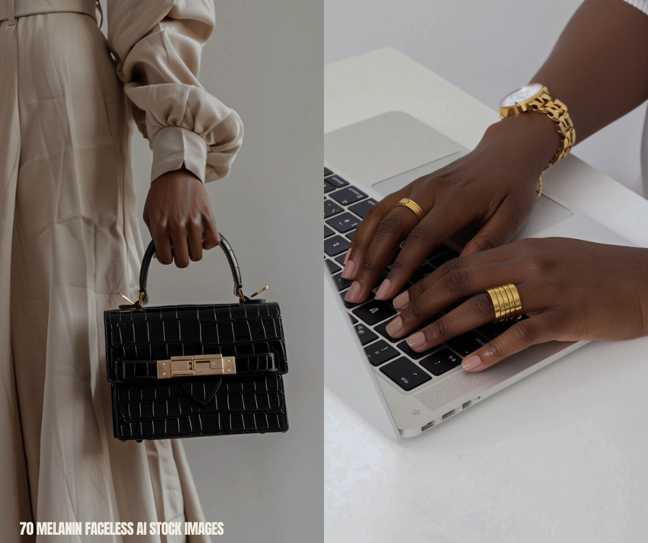 70 Melanin Faceless Stock Image Bundle