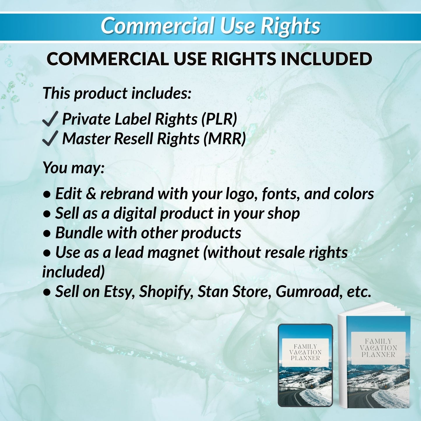 Family Vacation Planner with MRR Rights