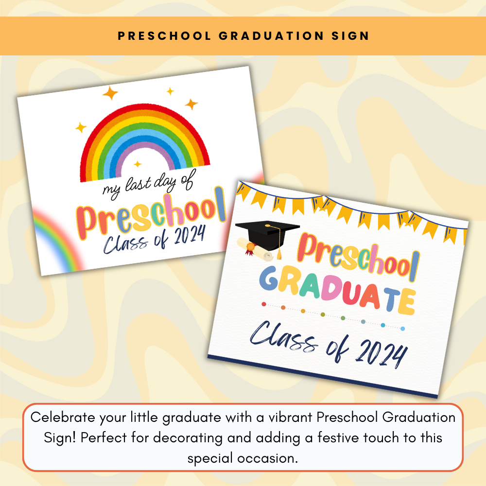 Preschool Graduation Printable Bundle: Diploma, Invitation and more!
