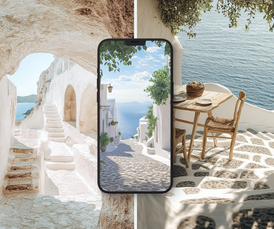 Santorini Aesthetic Stock Image Bundle