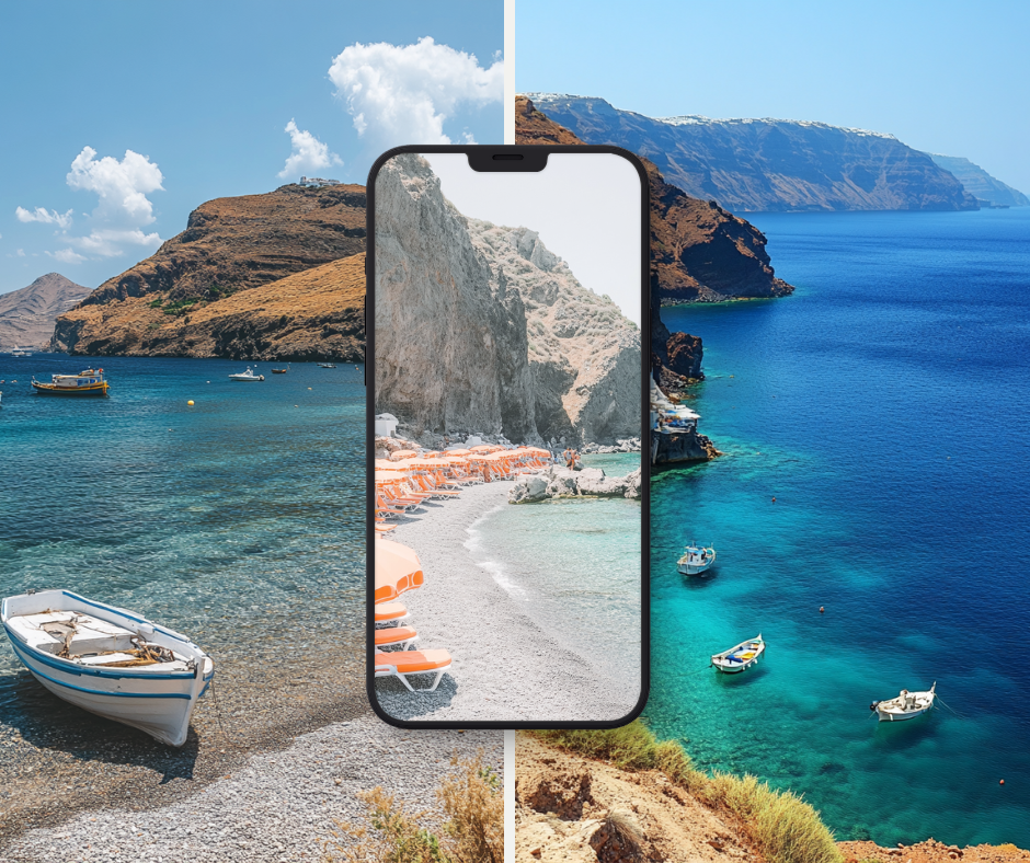 Santorini Aesthetic Stock Image Bundle