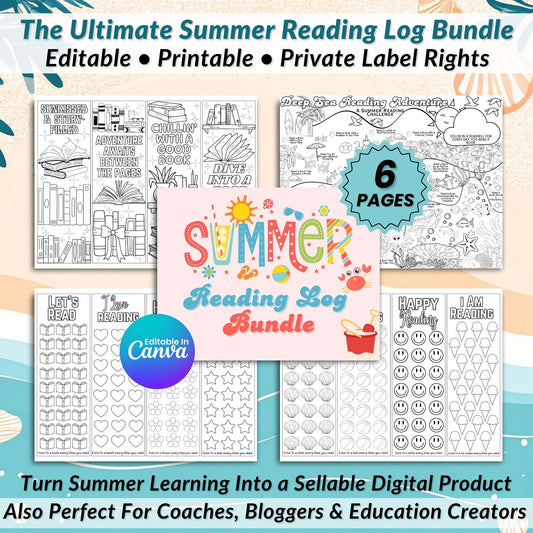 Students Summer Reading Log Bundle with PLR rights