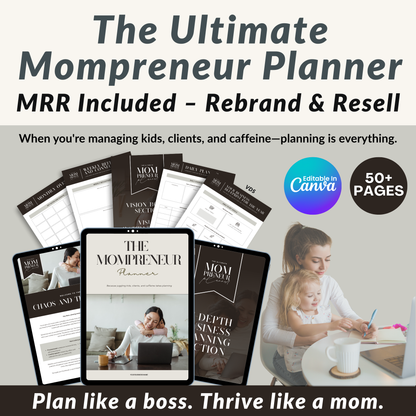 Mompreneur Printable Digital Planner MRR