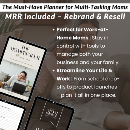 Mompreneur Printable Digital Planner MRR