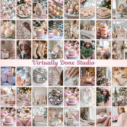 Pink and Gold Christmas Stock Images with MRR