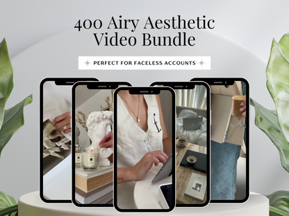 400 Faceless Airy Aesthetic Video and Workshop Bundle