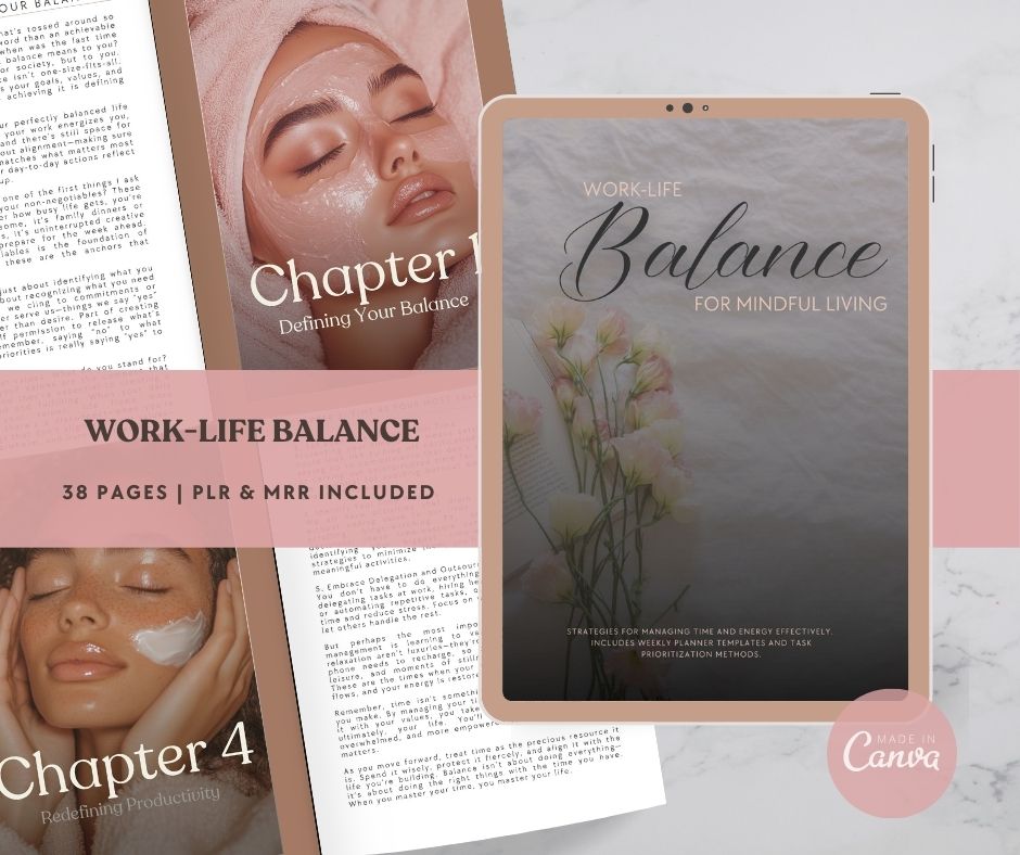 Work Life Balance Guide – Virtually Done Studio PLR