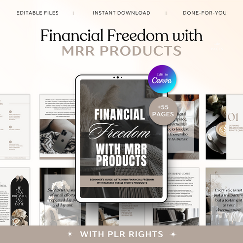 Financial Freedom with MRR Products Guide – Virtually Done Studio PLR