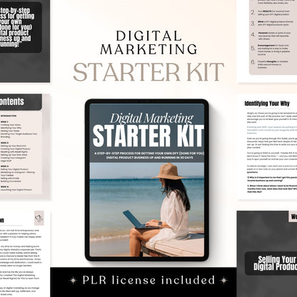 PLR Digital Marketing Starter kit w/ 100 Faceless Videos + Ebook