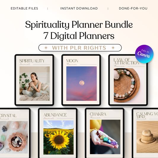 PLR 7 Spirituality Planner Bundle