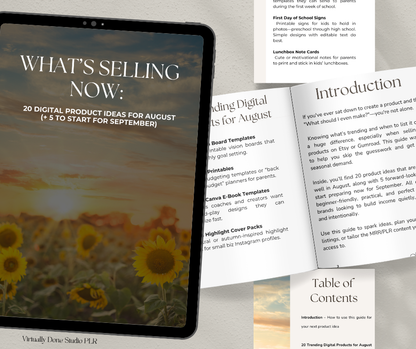 What’s Selling Now: 20 Trending Digital Products for August (+ 5 to Prep for September)