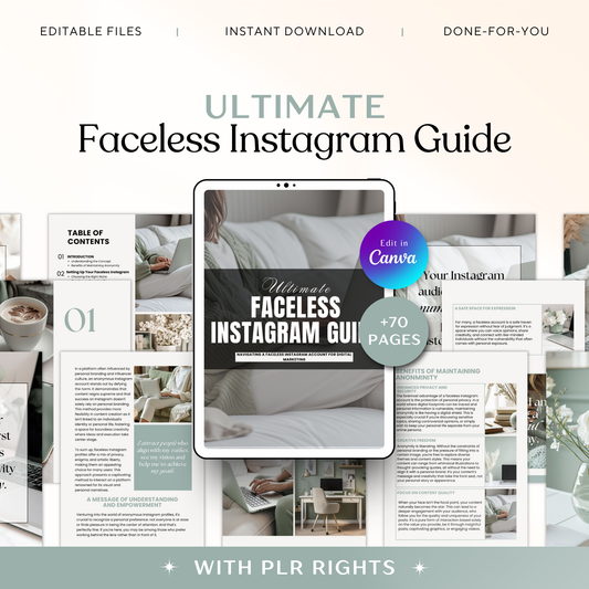 PLR Ultimate Faceless Instagram Guide