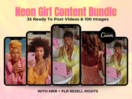Neon Girl Faceless Content Starter Bundle