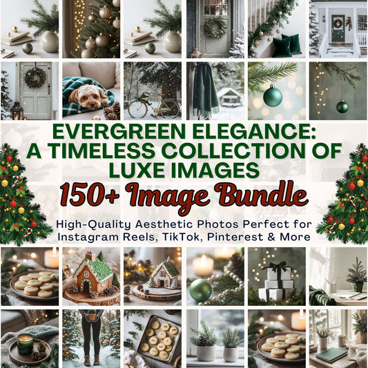 Classic Evergreen Image pack Cozy Christmas Images with MRR