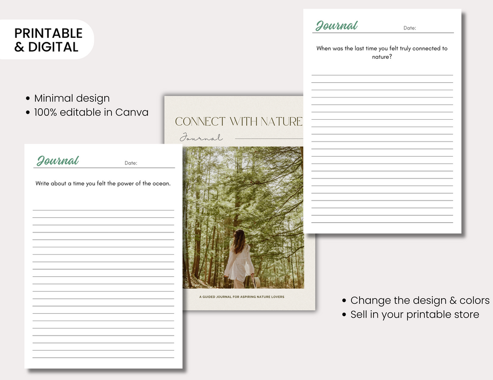 Connect With Nature Journal – Virtually Done Studio PLR