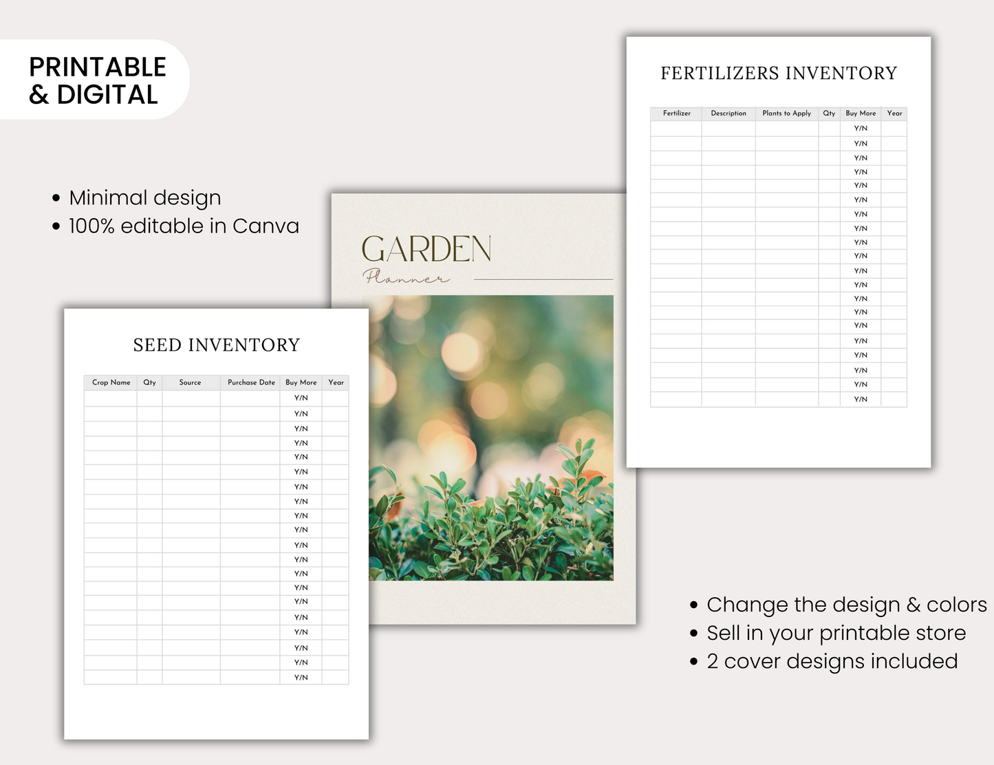 Garden Planner PLR Template