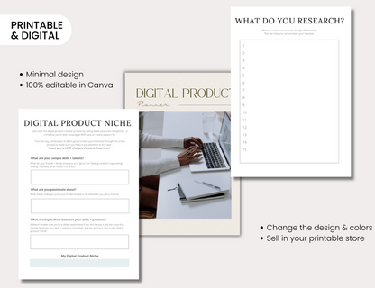 Digital Product Planner Printable