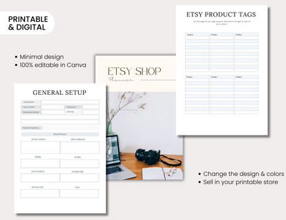 Printable Etsy Store Planner