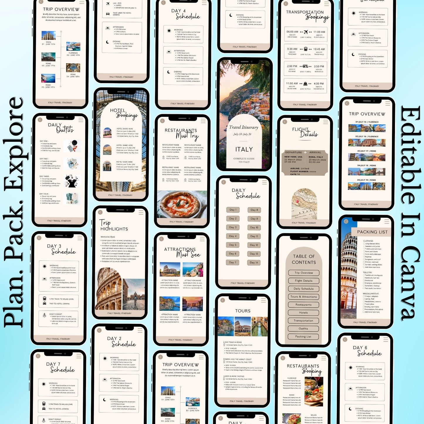 Mobile Phone Travel Planner with MRR Editable in Canva