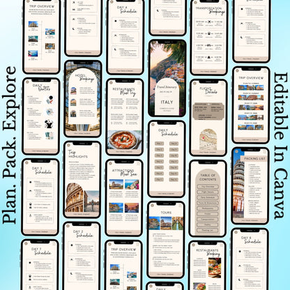 Mobile Phone Travel Planner with MRR Editable in Canva