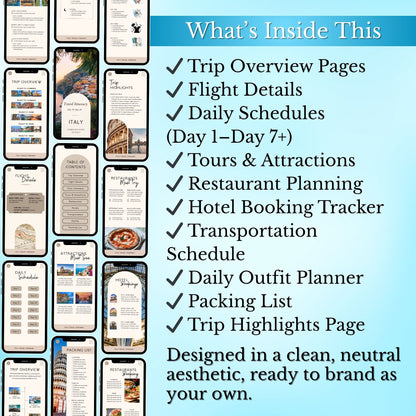 Mobile Phone Travel Planner with MRR Editable in Canva