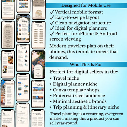 Mobile Phone Travel Planner with MRR Editable in Canva