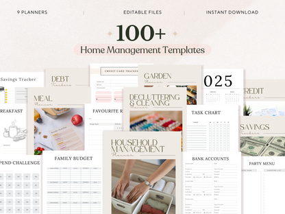 Home Management PLR Planner Bundle