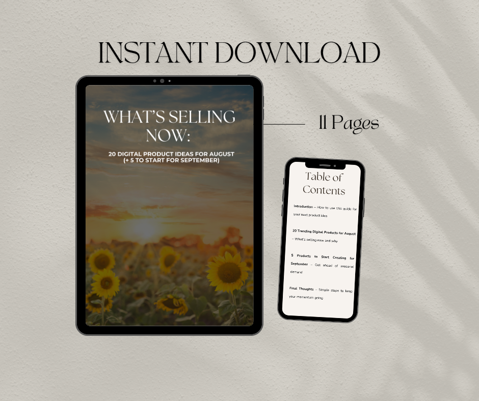 What’s Selling Now: 20 Trending Digital Products for August (+ 5 to Prep for September)