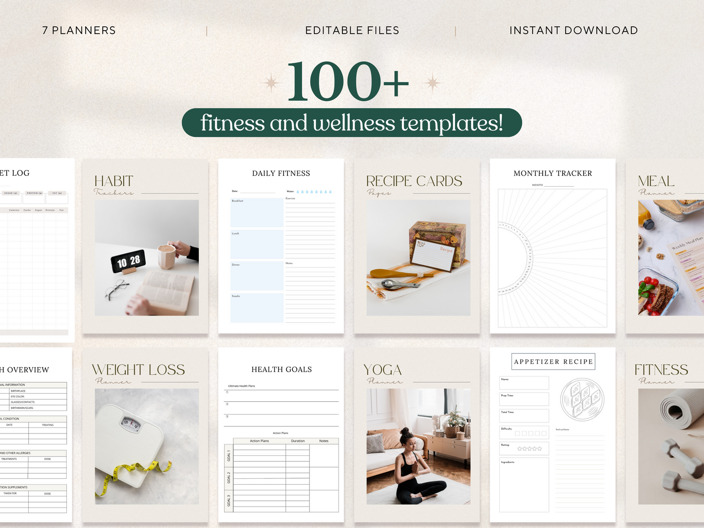 Fitness PLR Planner Bundle