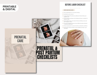 Prenatal & Post partum checklists