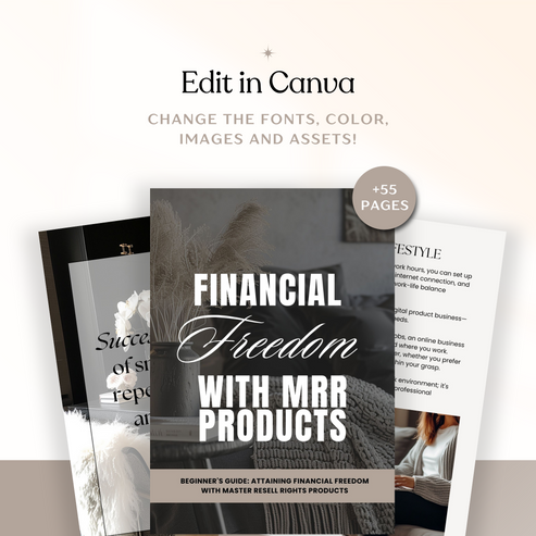 Financial Freedom with MRR Products Guide – Virtually Done Studio PLR