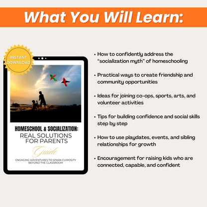 Homeschool and Socialization Solutions For Parents Guide with MRR