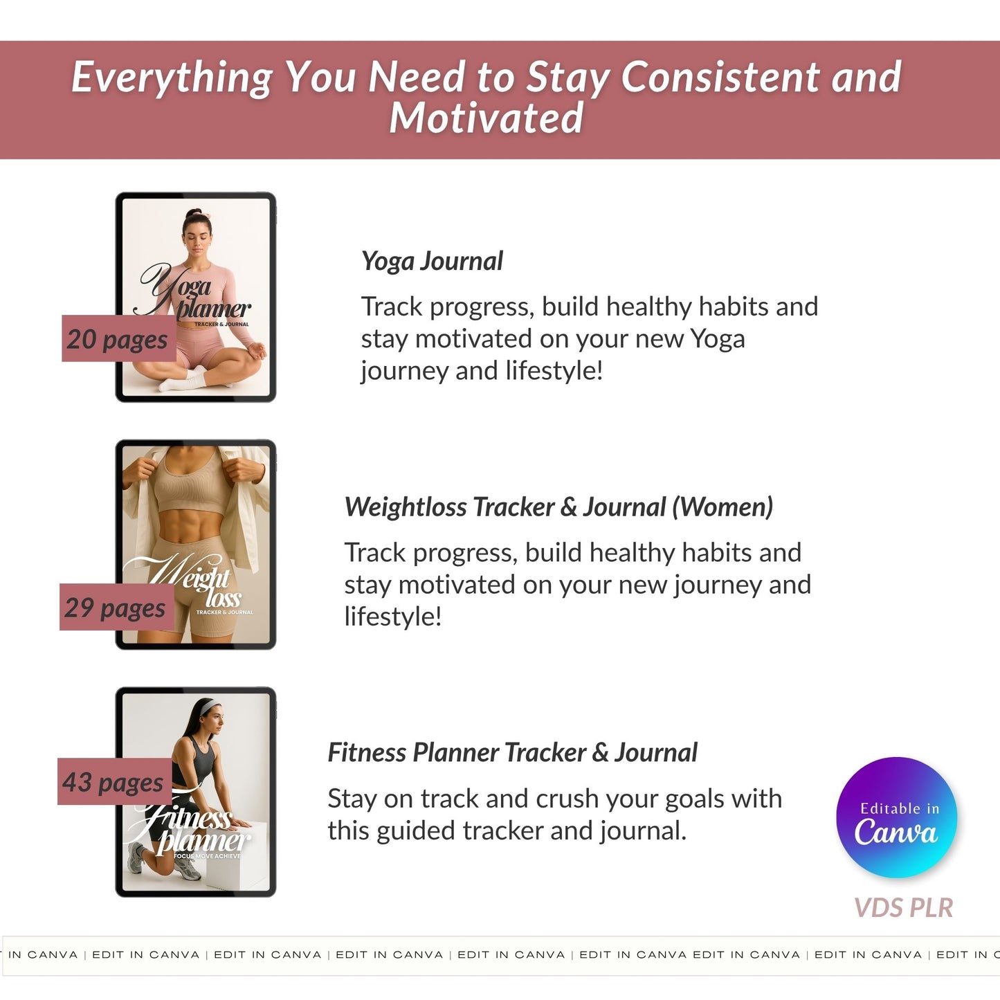 Ultimate Fitness Girl Niche Guide and Planner Starter Bundle