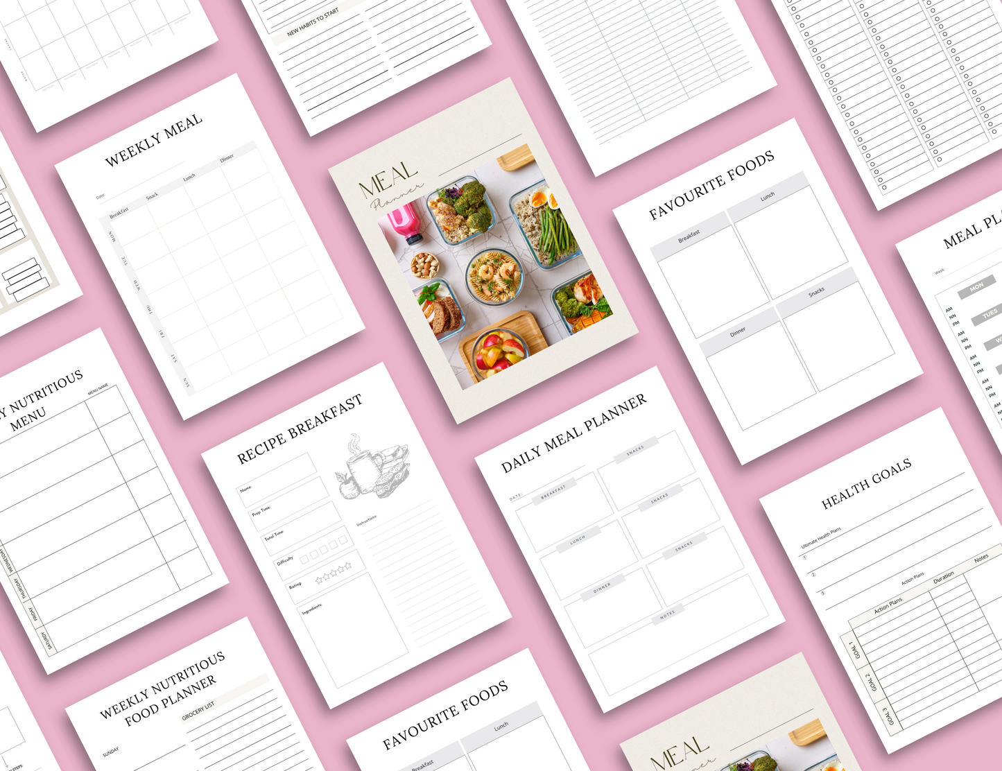 Meal Planner PLR Printable Planner