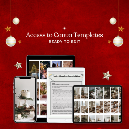 Cozy Christmas Content Creation Kit: 100 Christmas videos, 30 captions, 180 images