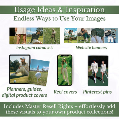 Country Club Tennis and Golf Stock Image Bundle