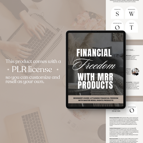 Financial Freedom with MRR Products Guide – Virtually Done Studio PLR