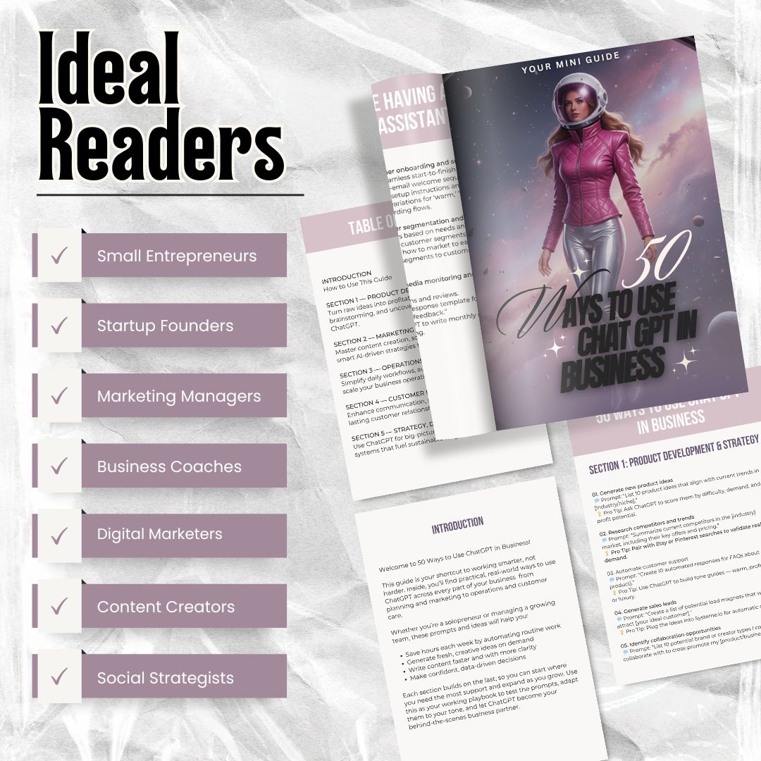 50 Ways To Use Chat GPT In Business Guide