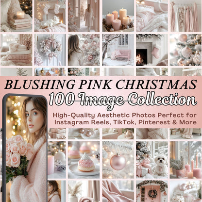 Blushing Pink Christmas Stock Images with MRR