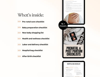 Prenatal & Post partum checklists