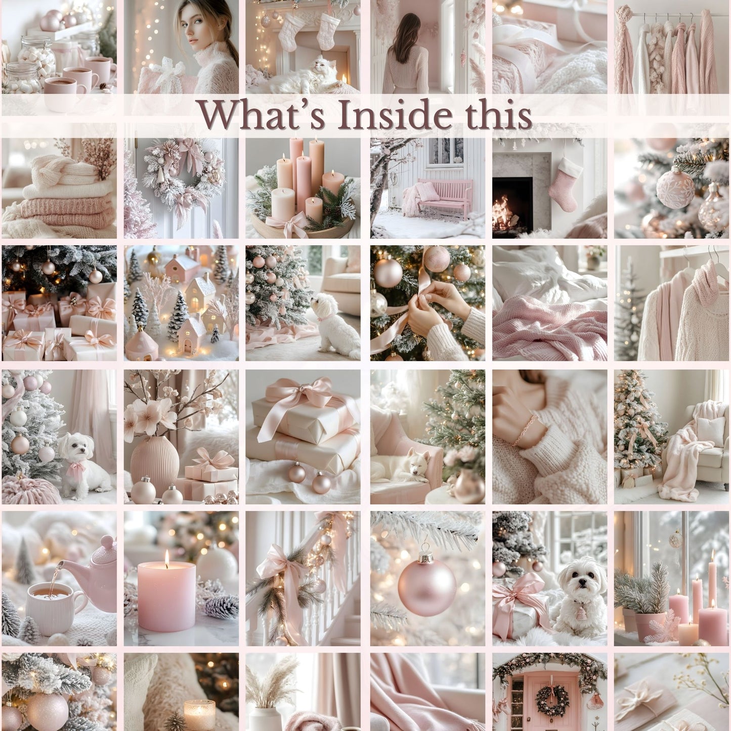 Blushing Pink Christmas Stock Images with MRR