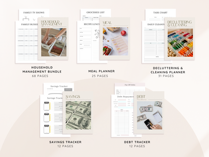 Home Management PLR Planner Bundle